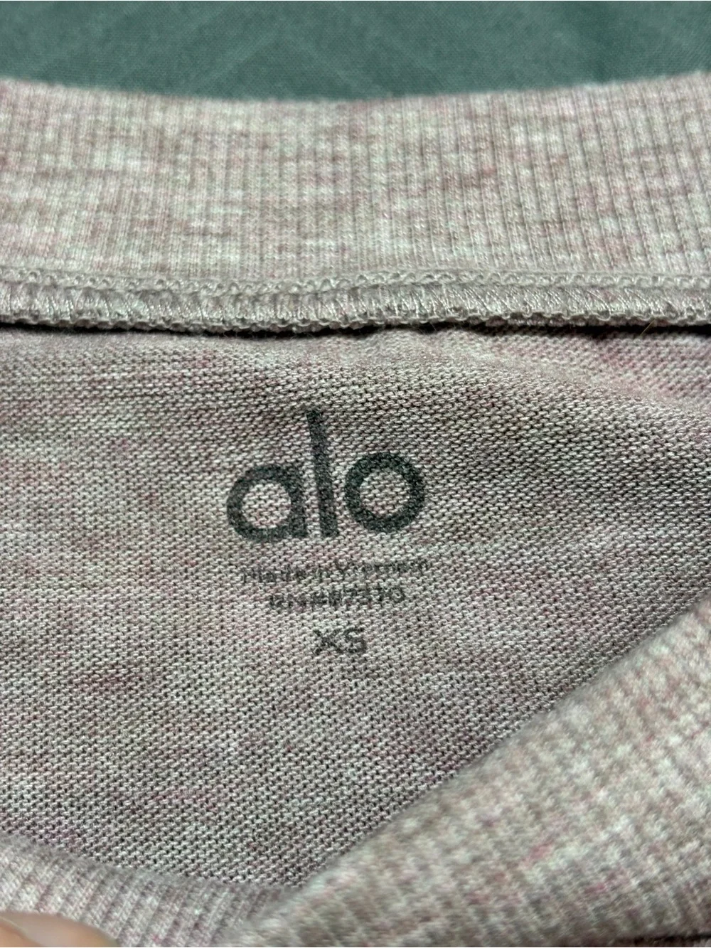 ALO Yoga Women’s Heathered Light Pink Crewneck Sweatshirt Size XS